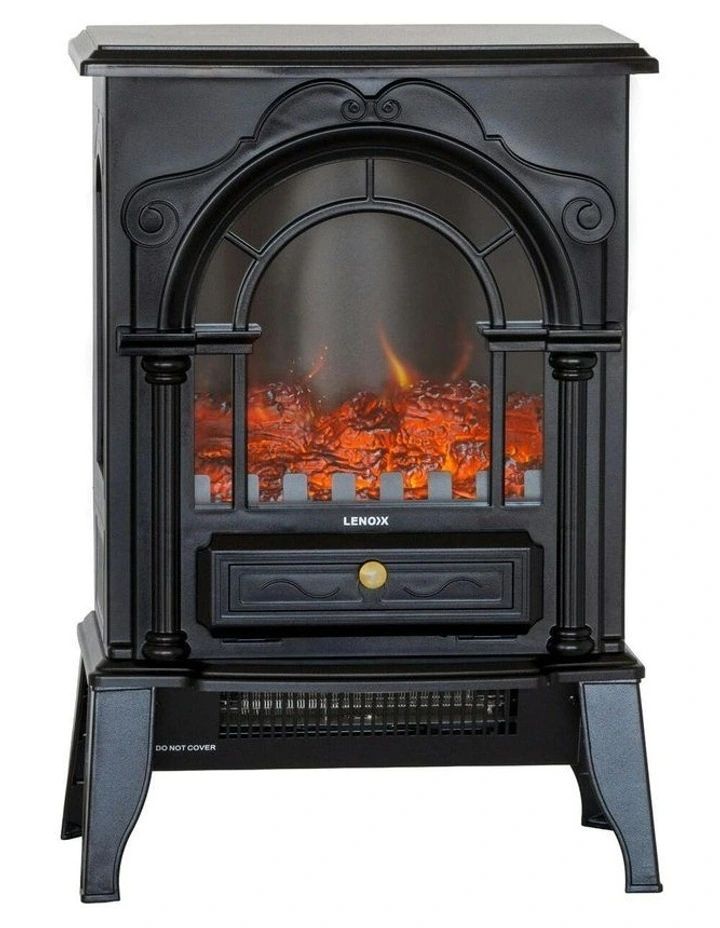 Electric 1000W to 2000W Freestanding Fireplace Heater with Panoramic 3 Sided Glass Design image 5