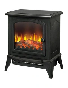 Electric 1000W to 2000W Fireplace Heater with Realistic Log Flame Display