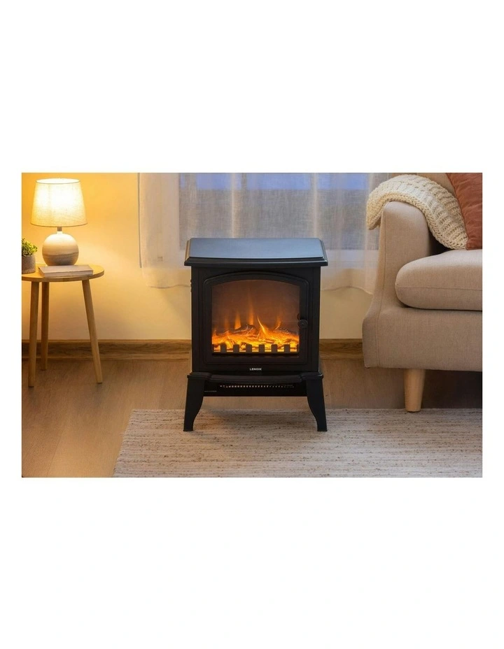 Electric 1000W to 2000W Fireplace Heater with Realistic Log Flame Display image 2