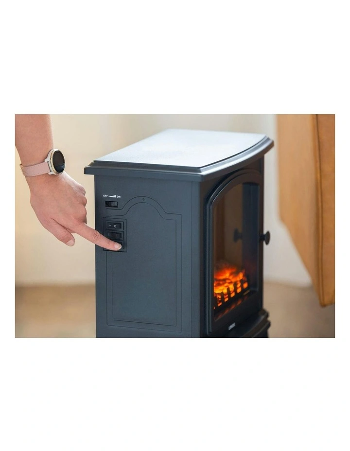 Electric 1000W to 2000W Fireplace Heater with Realistic Log Flame Display image 5