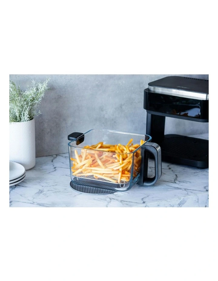 PFAS-Free 1200 to 1400W 6.5L Touch-Controlled Digital Air Fryer with Glass Basket image 7
