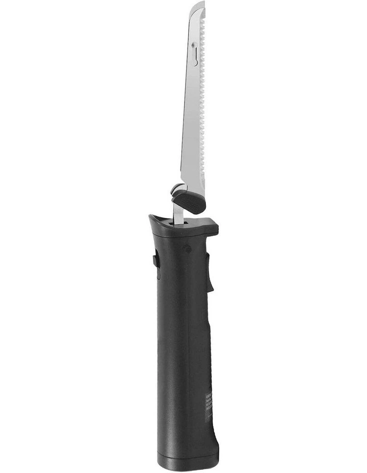 2000mAh Stainless Steel Rechargeable Cordless Electric LED Blade Knife in Black image 3