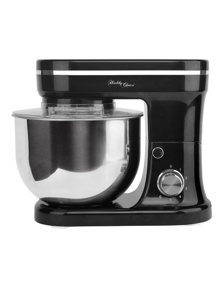 400W Mix Master 5L Kitchen Stand with Bowl/Whisk/Beater in Black image 5