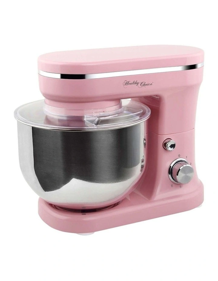 400W Mix Master 5L Kitchen Stand with Bowl/Whisk/Beater in Pink image 1