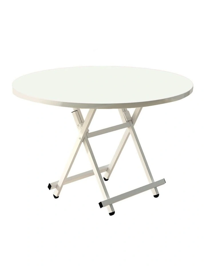 Portable Round Dining Table in White image 1