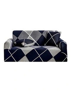 High Stretch Checkered Sofa Cover Couch Lounge Protector Slipcovers 2-Seater in Multi