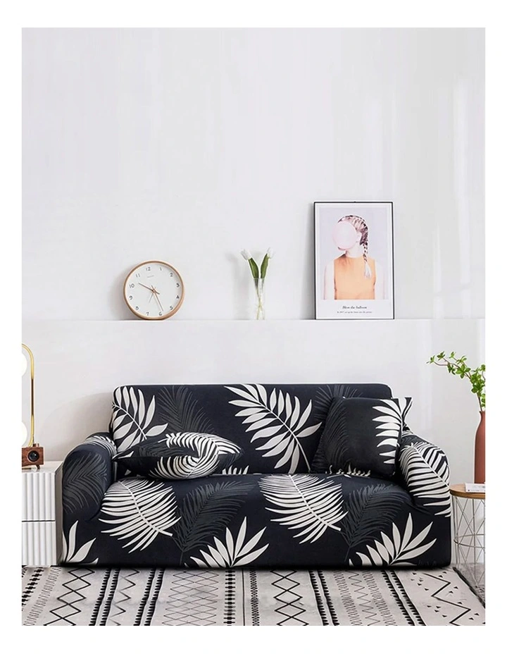 Leaf Design Sofa Cover Couch Protector 2-Seater in Multi image 2