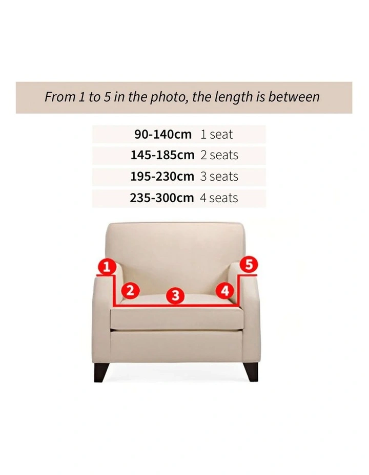 Leaf Design Sofa Cover Couch Protector 2-Seater in Multi image 6