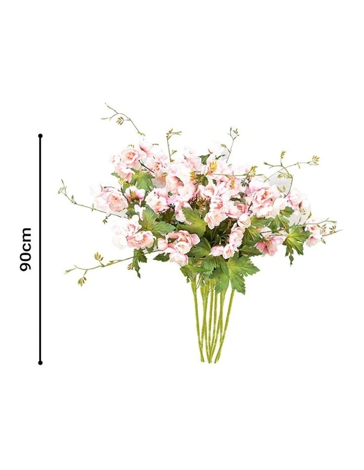 8 Bunch Artificial Silk Hibiscus 3 Heads Flower in Assorted image 2