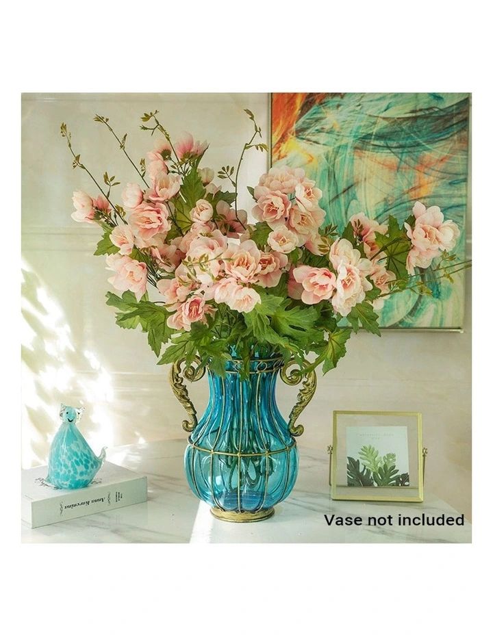 8 Bunch Artificial Silk Hibiscus 3 Heads Flower in Assorted image 3