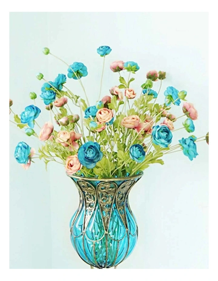 12 Pieces Artificial Silk Rose Flower in Assorted image 2