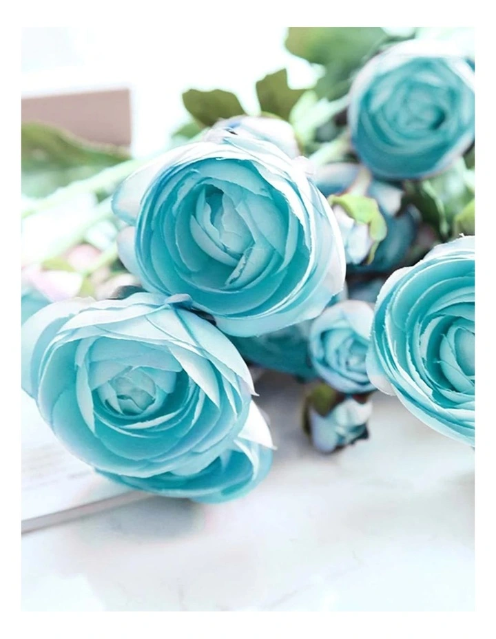 12 Pieces Artificial Silk Rose Flower in Assorted image 5