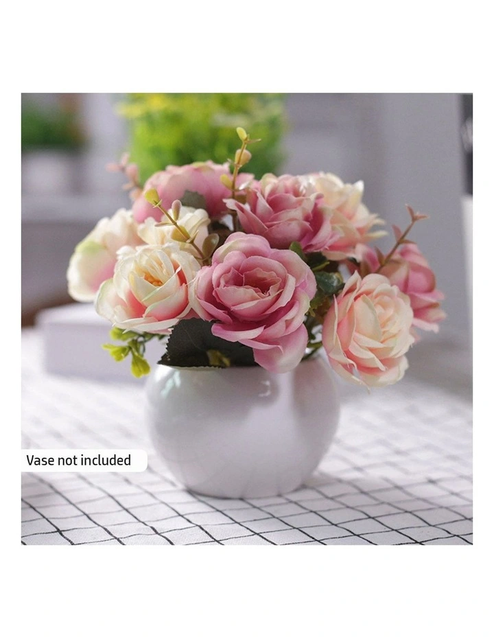 3 Pieces Artificial Silk with 15 Heads Flower in Assorted image 6