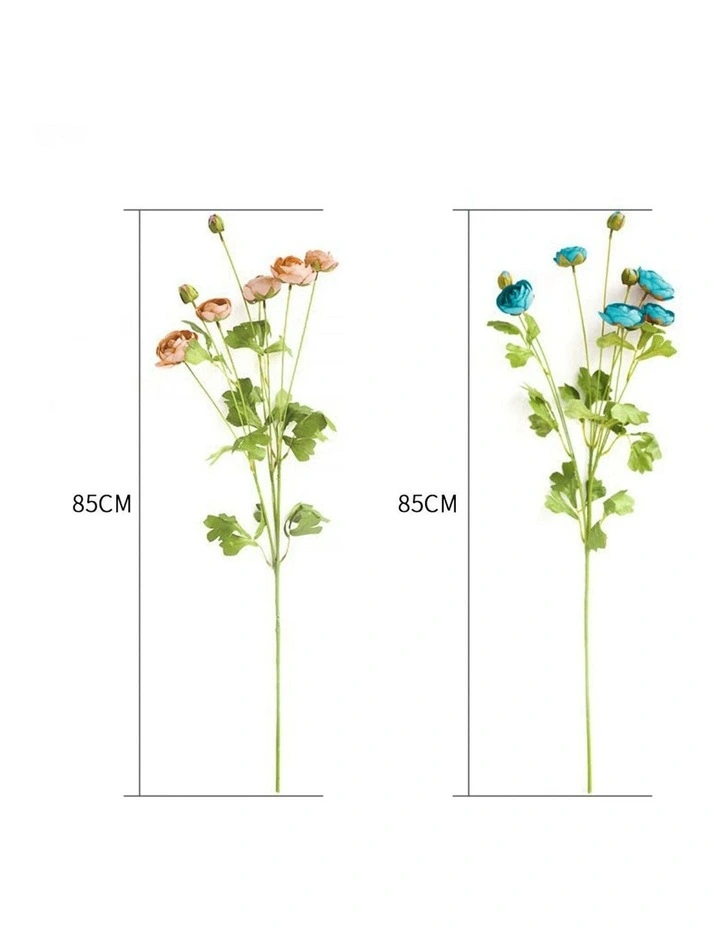 Glass Vase With Artificial Flower Set 12 Pieces 51cm in Multi image 3