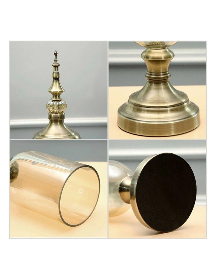 Glass Vase With Lid And Flower Set 2 Pack in Multi image 3