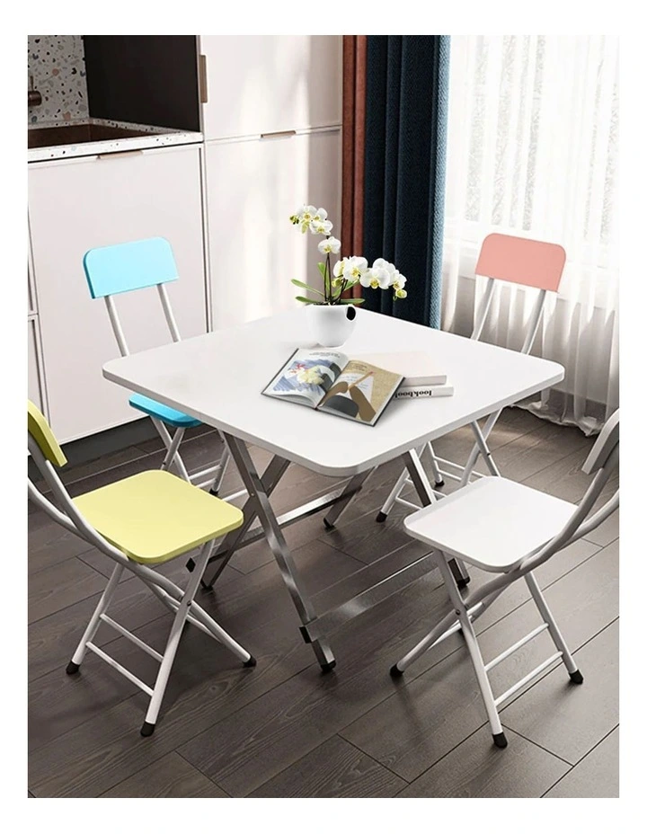Space Saving Lightweight Foldable Chair Set of 2 in Black image 3