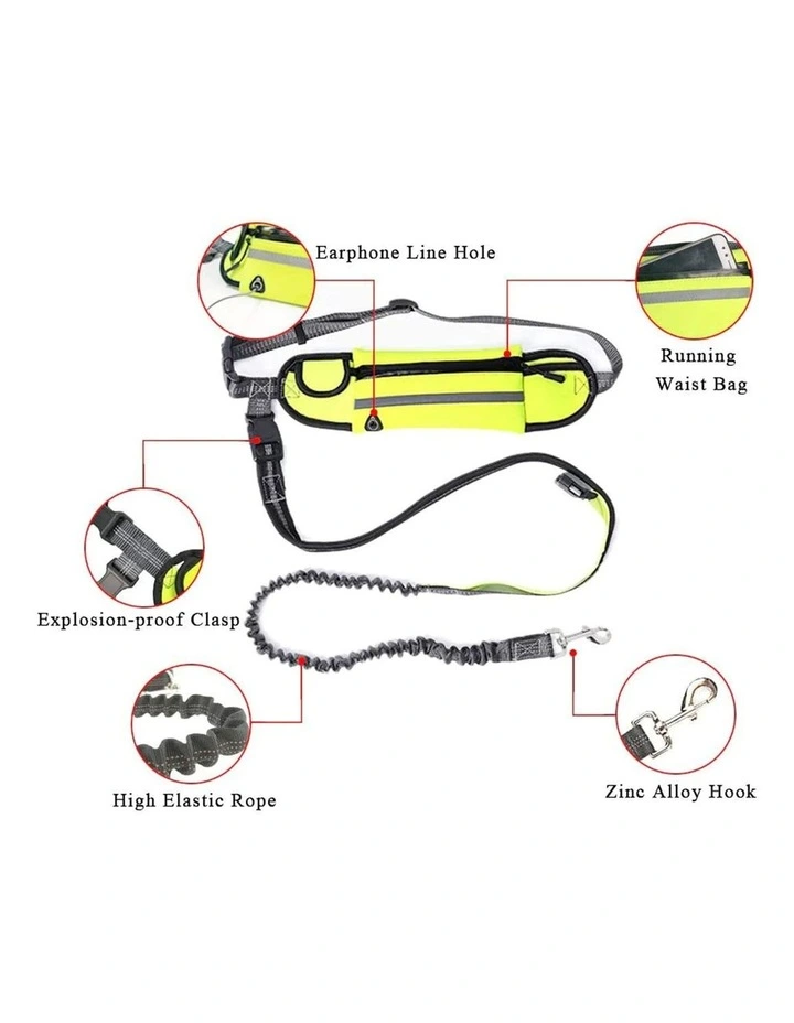 Adjustable Hands-Free Pet Leash Bag in Yellow image 4