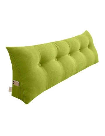 Triangular Wedge Bed Pillow Headboard Backrest Bedside Tatami Cushion Home Dcor 180cm Green