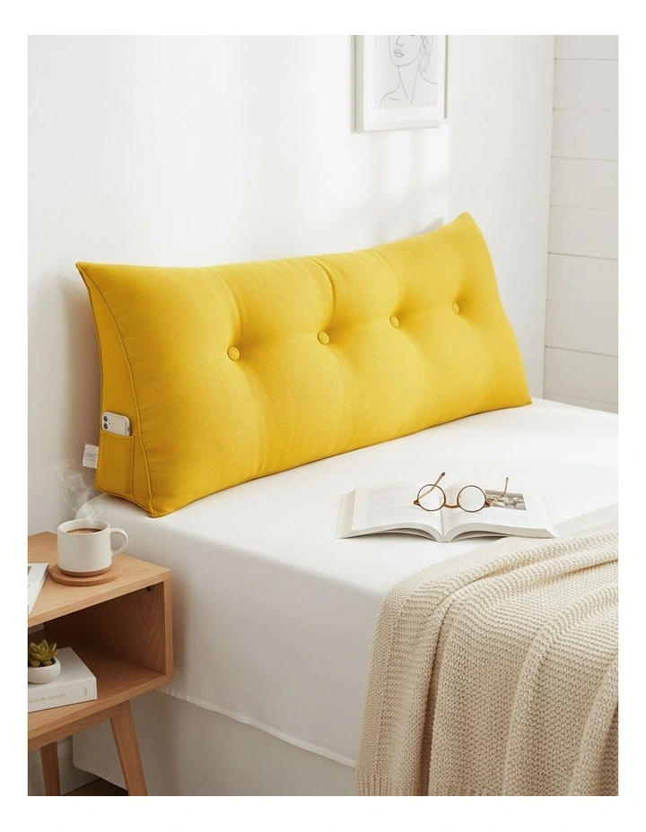Triangular Wedge Pillow 120cm in Yellow image 2