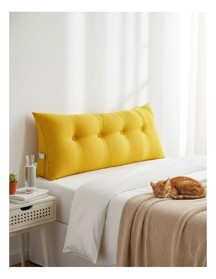 Triangular Wedge Pillow 120cm in Yellow image 3