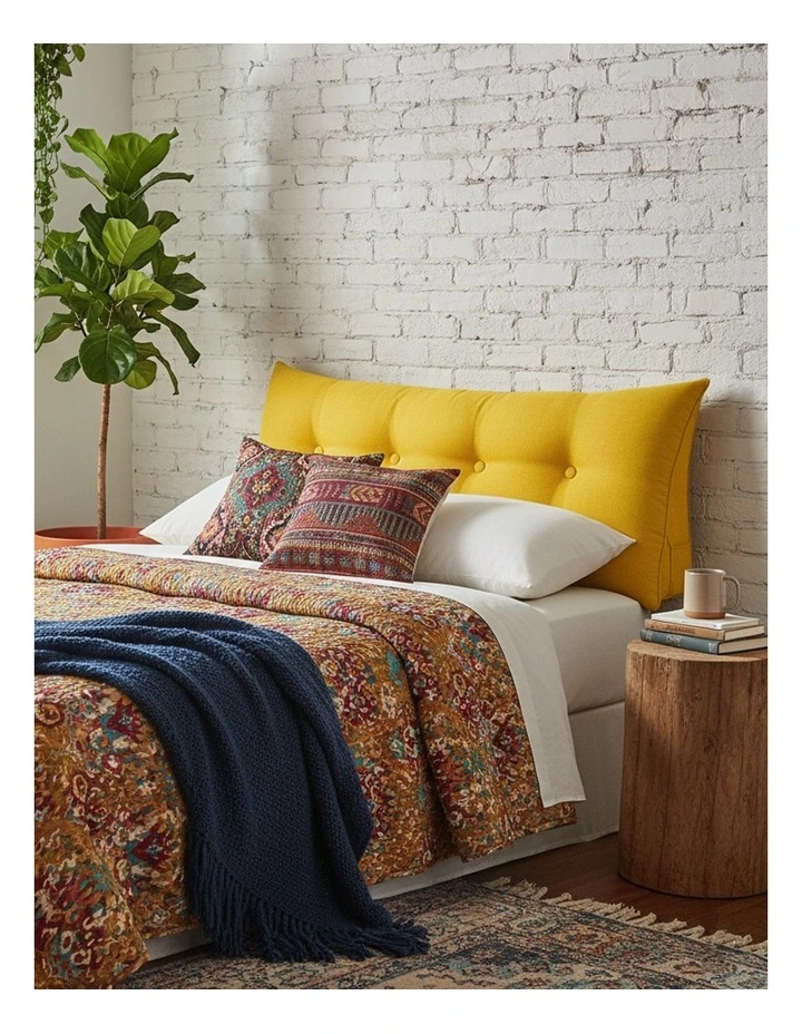 Triangular Wedge Pillow 120cm in Yellow image 4