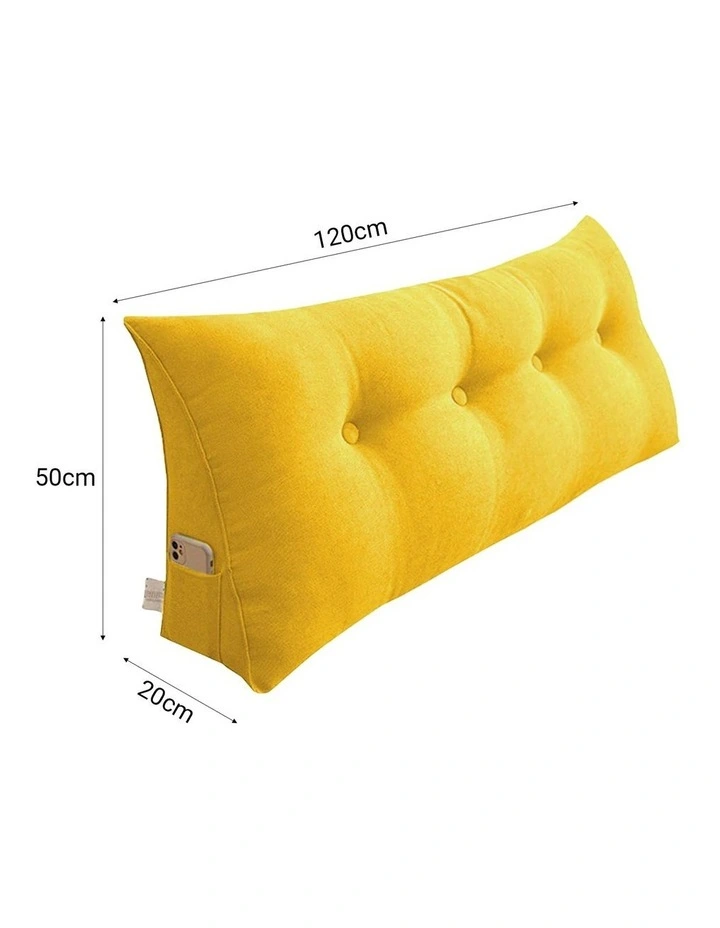 Triangular Wedge Pillow 120cm in Yellow image 5