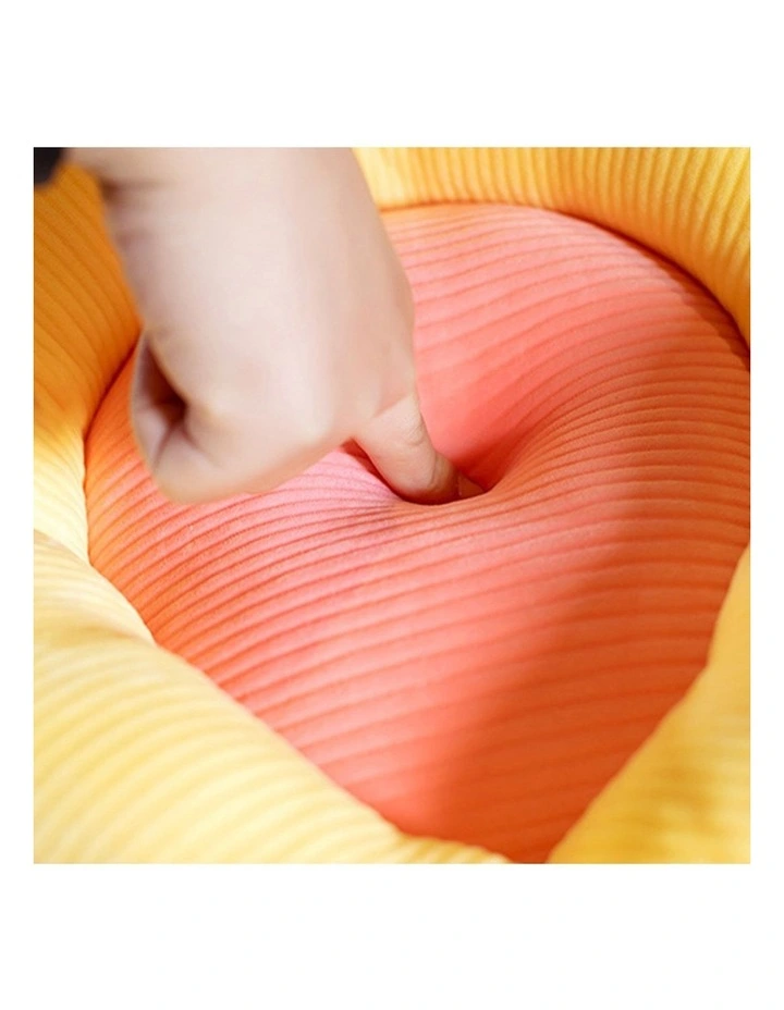 Double Flower Shape Cushion in Beige image 6