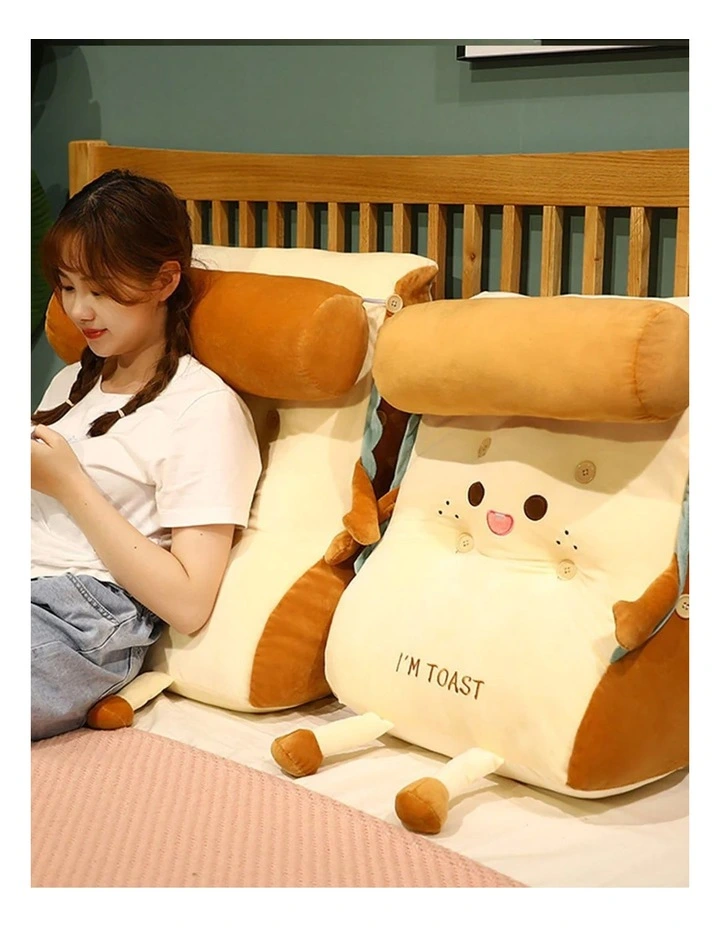 Smiley Face Wedge Cushion in Beige image 3