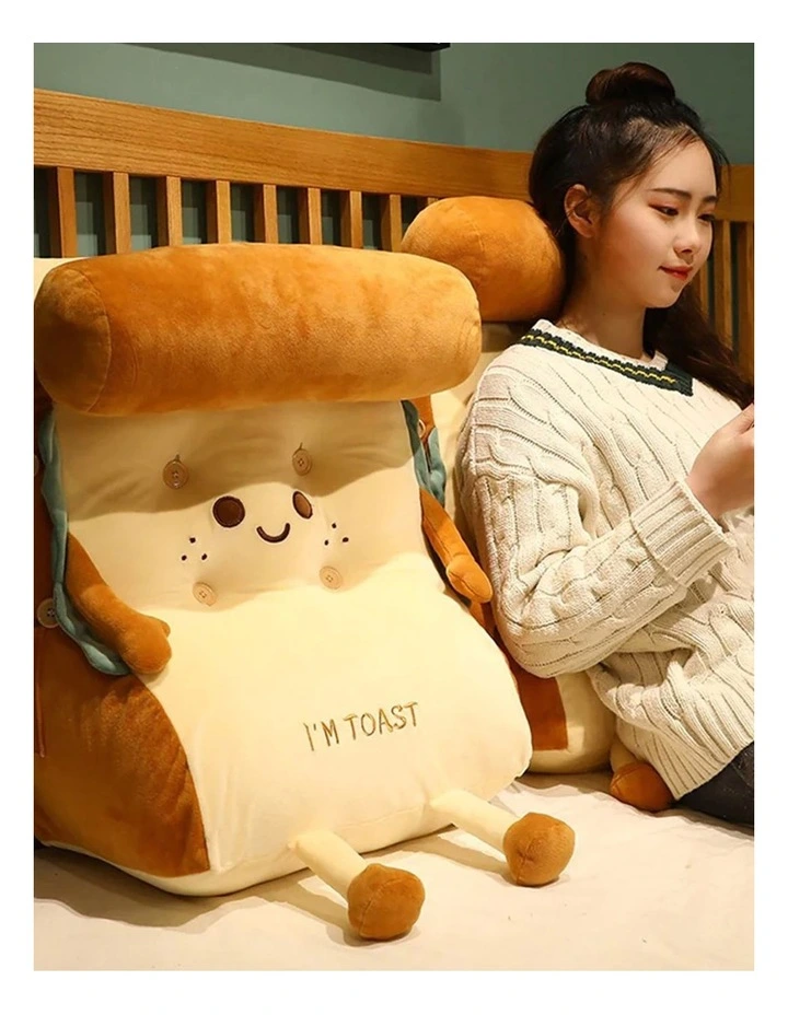 Smiley Face Wedge Cushion in Beige image 4