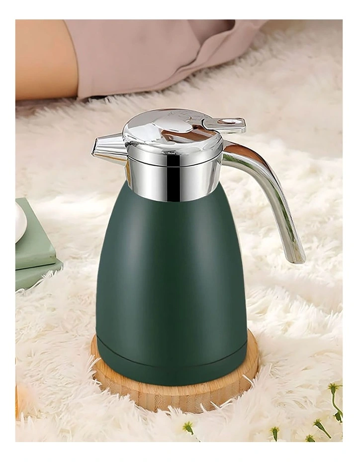SOGA 1.2L Stainless Steel Water Bottle Insulated Vacuum Flask Water Coffee Jug Thermal in Green image 3
