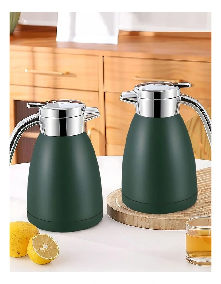 SOGA 1.2L Stainless Steel Water Bottle Insulated Vacuum Flask Water Coffee Jug Thermal in Green image 7