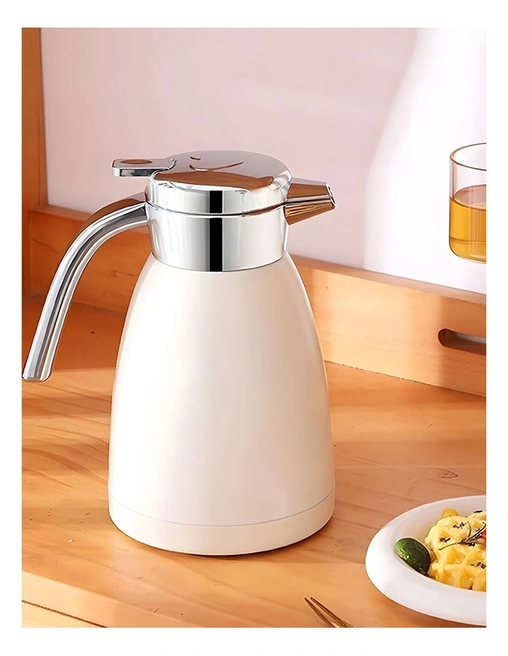 SOGA 1.8L Stainless Steel Water Bottle Insulated Vacuum Flask Coffee Jug Thermal in White image 2