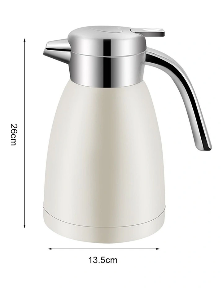 SOGA 1.8L Stainless Steel Water Bottle Insulated Vacuum Flask Coffee Jug Thermal in White image 5