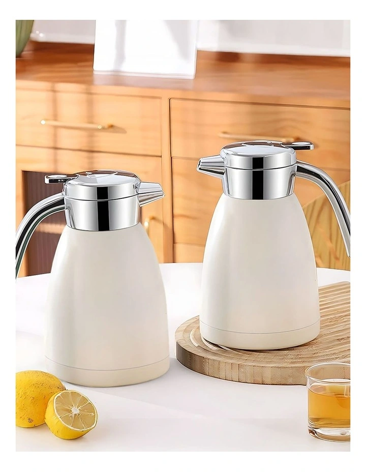 SOGA 1.8L Stainless Steel Water Bottle Insulated Vacuum Flask Coffee Jug Thermal in White image 7