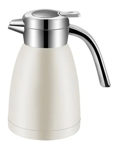 2.2L Stainless Steel Water Bottle Insulated Vacuum Flask Coffee Jug Thermal in White