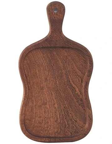 Wooden Serving Tray with Handle 18cm in Brown