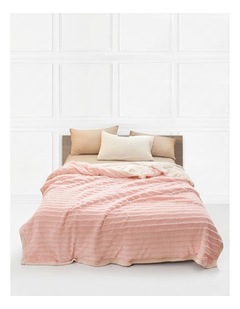 Thick Throw Blanket in Pink