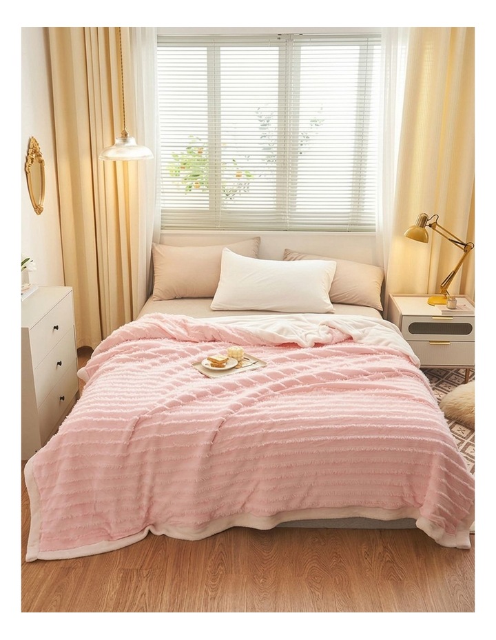 Thick Throw Blanket in Pink image 3