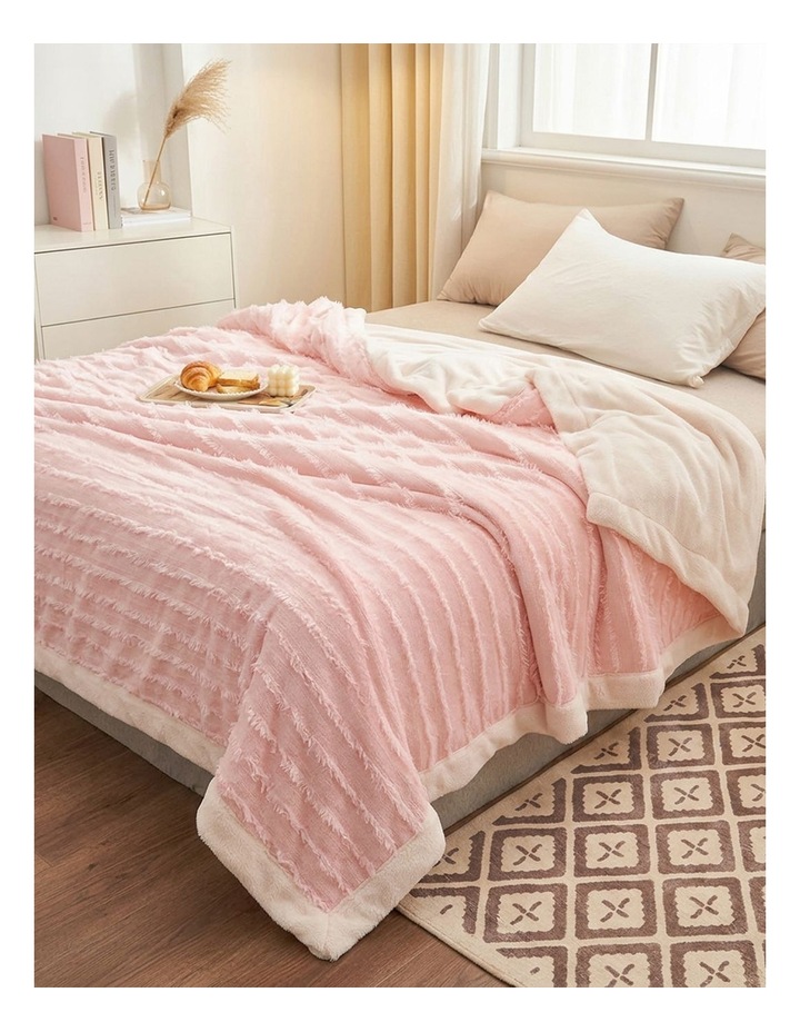 Thick Throw Blanket in Pink image 4