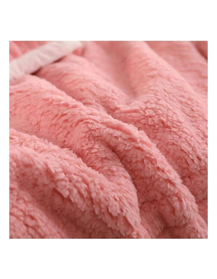 Thick Throw Blanket X2 in Pink image 6