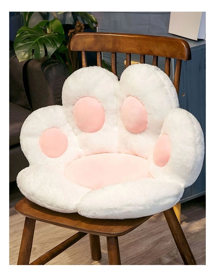 Paw Shape Cushion Warm Lazy Sofa Decorative 70cm in White image 1