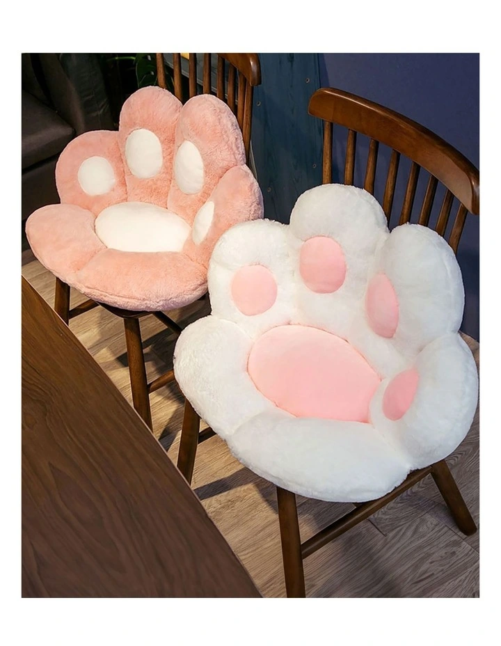 Paw Shape Cushion Warm Lazy Sofa Decorative 70cm in White image 5
