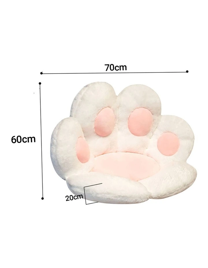 Paw Shape Cushion Warm Lazy Sofa Decorative 70cm in White image 6