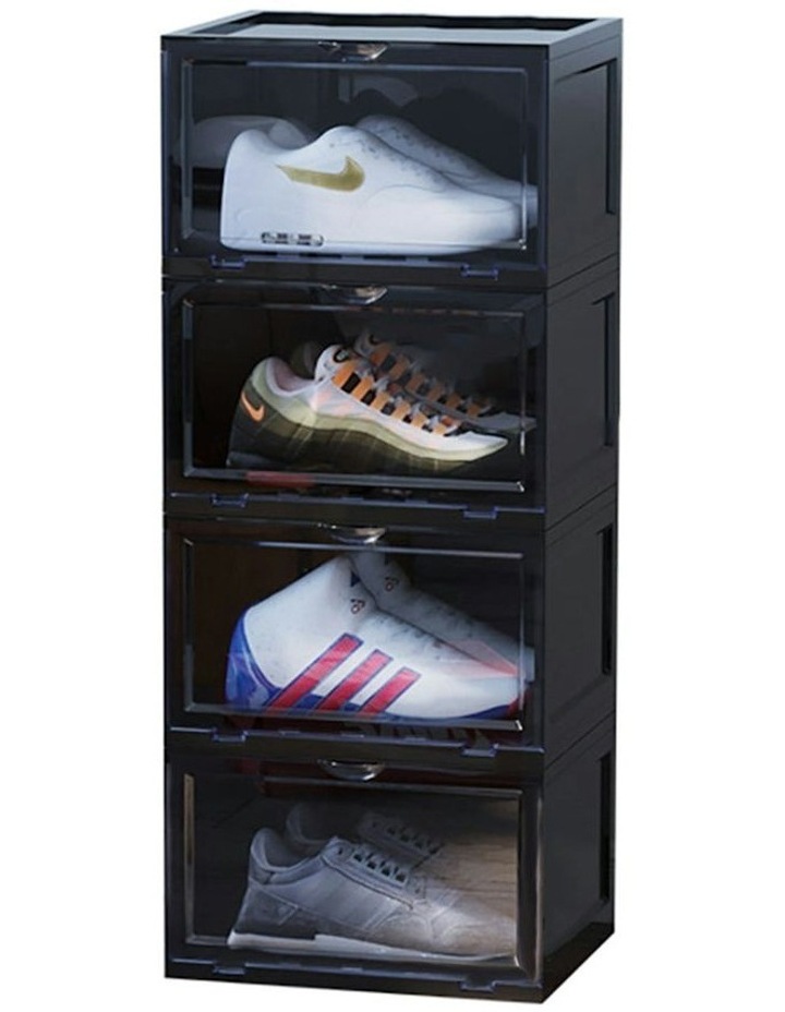 4 Tier Portable Shoe Organiser in Black