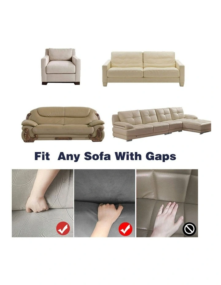 2-Seater Sofa Cover with Ruffled Skirt Couch Protector in Coffee image 4