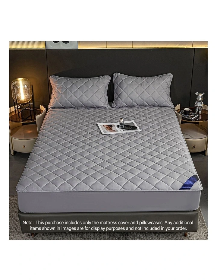 Soga International Mattress Bed Protector With Pillow Covers In Grey MYER