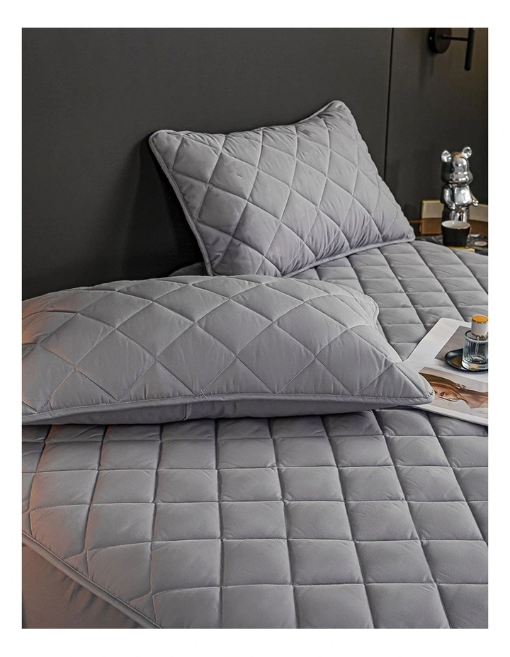 Soga International Mattress Bed Protector With Pillow Covers In Grey MYER