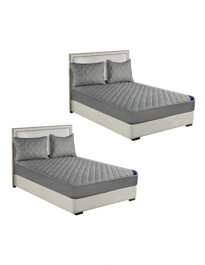 Soga International Mattress Bed Protector With Pillow Covers In Grey MYER