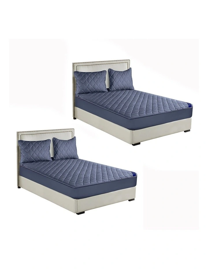 Soga Mattress Cover Bed Protector With Pillow Covers In Blue MYER