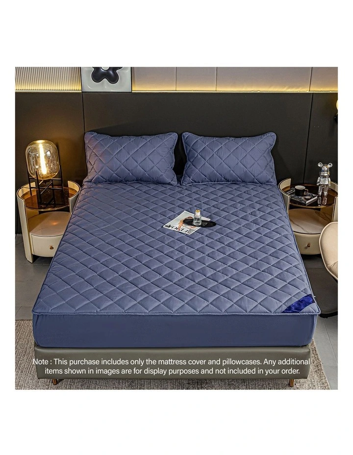 Soga Mattress Cover Bed Protector With Pillow Covers In Blue MYER
